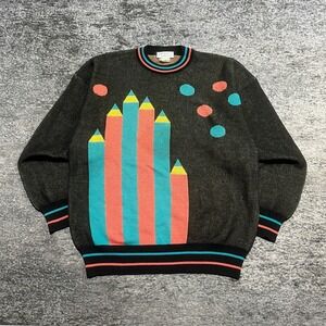 Vintage 90s Roca Sweater Mens Large Pencil Grandpa Core Casual Made In Italy